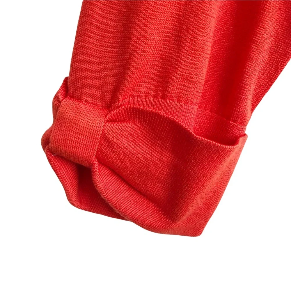 NEW Kate Spade Tomato Red Sophronits Genevieve Cotton Cardigan M - Picture 6 of 10